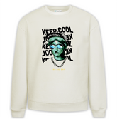 Newyorker Baskılı Premium Oversize Sweatshirt